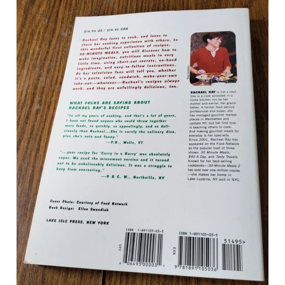 Rachael Ray 30-Minute Meals Books One and Two Lot